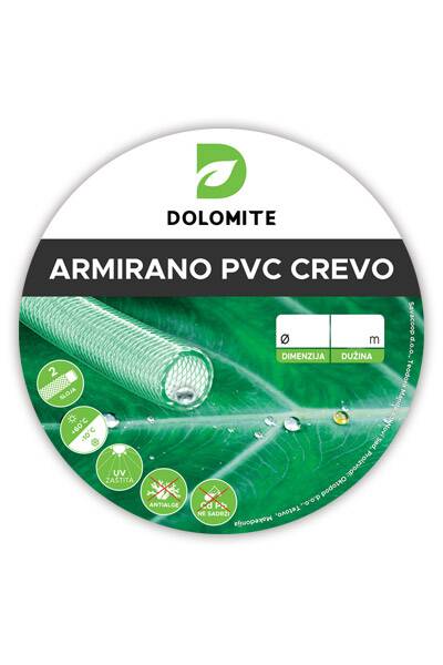 Armirano pvc crevo zeleno dolomite