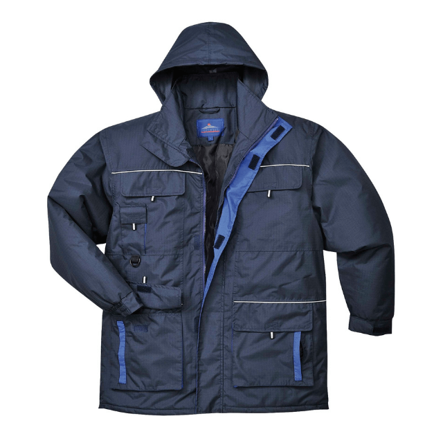 Kisna jakna postavljena contrast, teget, monsun